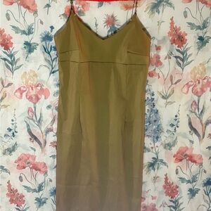 Vintage Devan  Olive Green Midi Dress